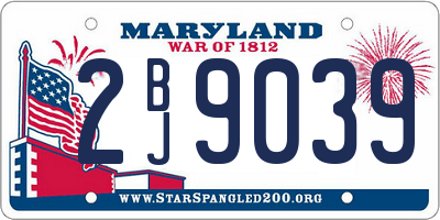 MD license plate 2BJ9039