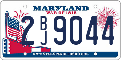 MD license plate 2BJ9044