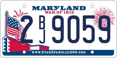 MD license plate 2BJ9059