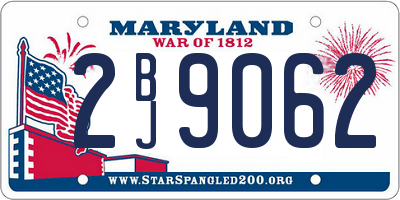 MD license plate 2BJ9062