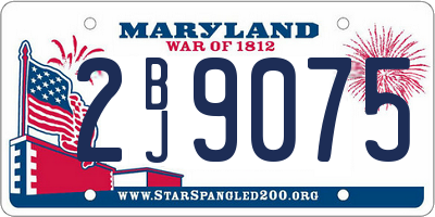 MD license plate 2BJ9075