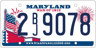 MD license plate 2BJ9078