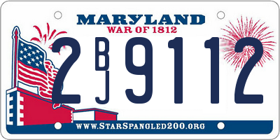MD license plate 2BJ9112