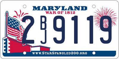 MD license plate 2BJ9119