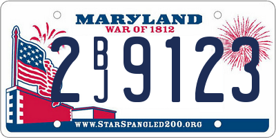 MD license plate 2BJ9123