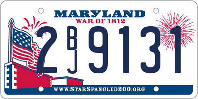 MD license plate 2BJ9131