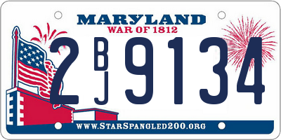 MD license plate 2BJ9134