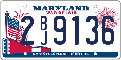 MD license plate 2BJ9136