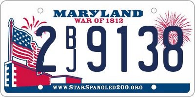 MD license plate 2BJ9138