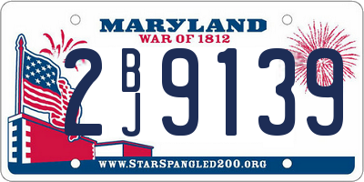 MD license plate 2BJ9139