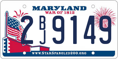 MD license plate 2BJ9149