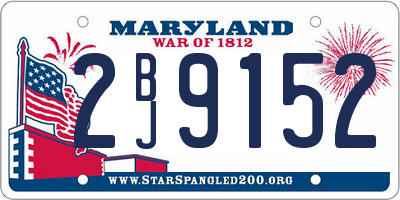 MD license plate 2BJ9152
