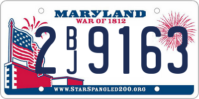 MD license plate 2BJ9163