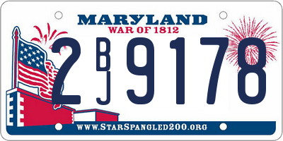 MD license plate 2BJ9178
