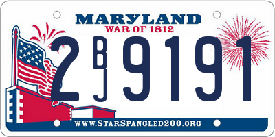 MD license plate 2BJ9191