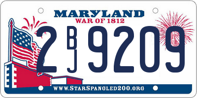 MD license plate 2BJ9209