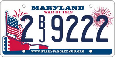 MD license plate 2BJ9222