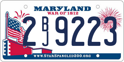 MD license plate 2BJ9223