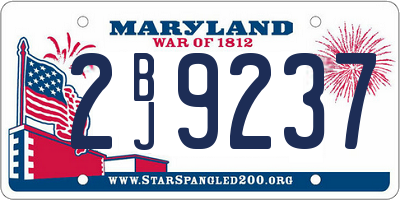 MD license plate 2BJ9237