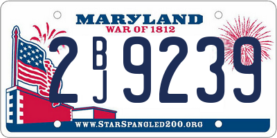 MD license plate 2BJ9239