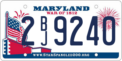 MD license plate 2BJ9240