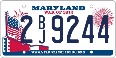 MD license plate 2BJ9244