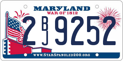 MD license plate 2BJ9252