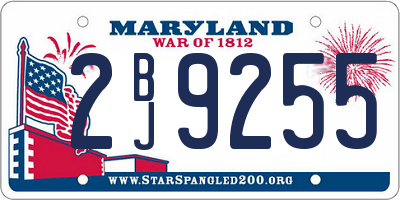 MD license plate 2BJ9255