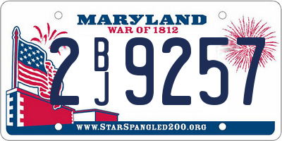 MD license plate 2BJ9257