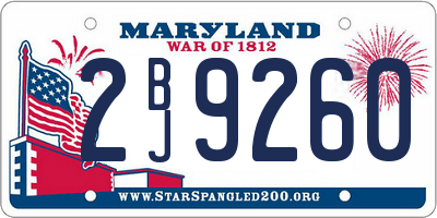MD license plate 2BJ9260