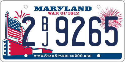 MD license plate 2BJ9265