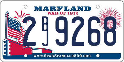 MD license plate 2BJ9268