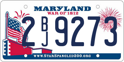 MD license plate 2BJ9273