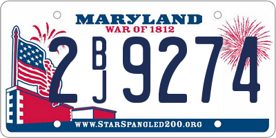 MD license plate 2BJ9274
