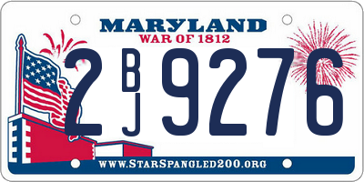 MD license plate 2BJ9276