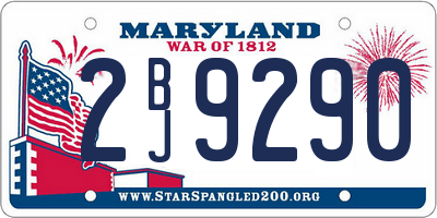 MD license plate 2BJ9290