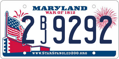MD license plate 2BJ9292