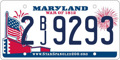 MD license plate 2BJ9293