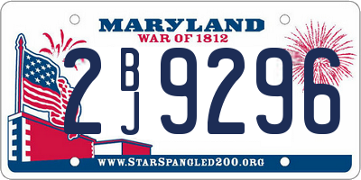 MD license plate 2BJ9296