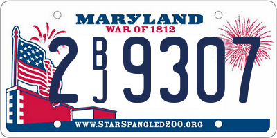MD license plate 2BJ9307