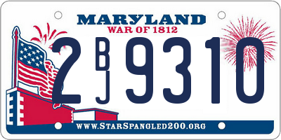 MD license plate 2BJ9310