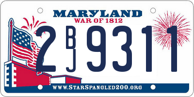 MD license plate 2BJ9311