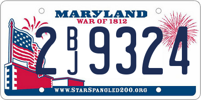 MD license plate 2BJ9324