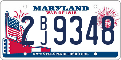 MD license plate 2BJ9348