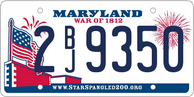 MD license plate 2BJ9350