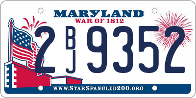 MD license plate 2BJ9352