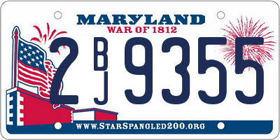 MD license plate 2BJ9355