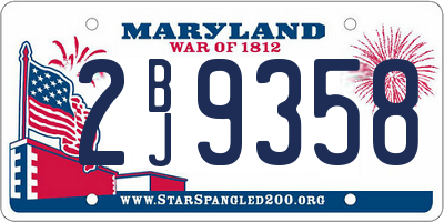 MD license plate 2BJ9358
