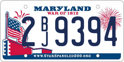 MD license plate 2BJ9394