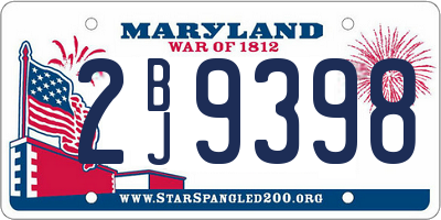 MD license plate 2BJ9398